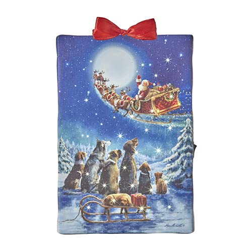 Raz 6" Godbye Santa Lighted Print Ornament
