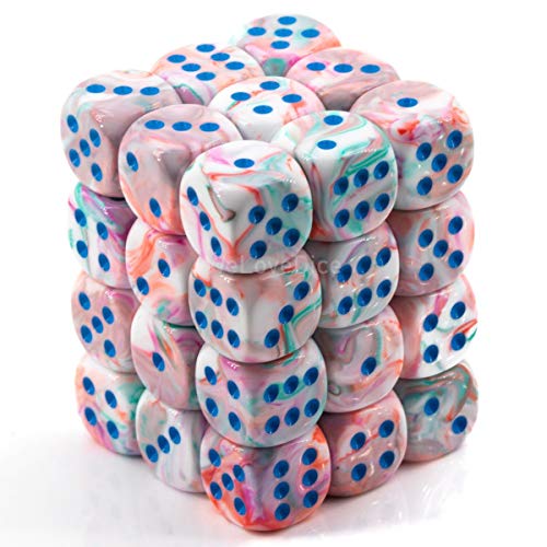 Chessex 27944 Festive 12mm D6 Dice Block, Pop Art and Blue