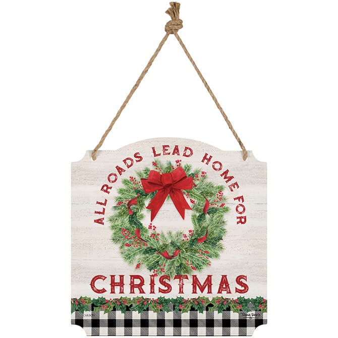 Carson Home Accents All Roads Lead Home Metal Wall Décor, 12-inch Square, Metal