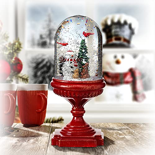 Regency International 10.5" LED B/O TMR SNOWMN PEDESTL WTR Globe USB