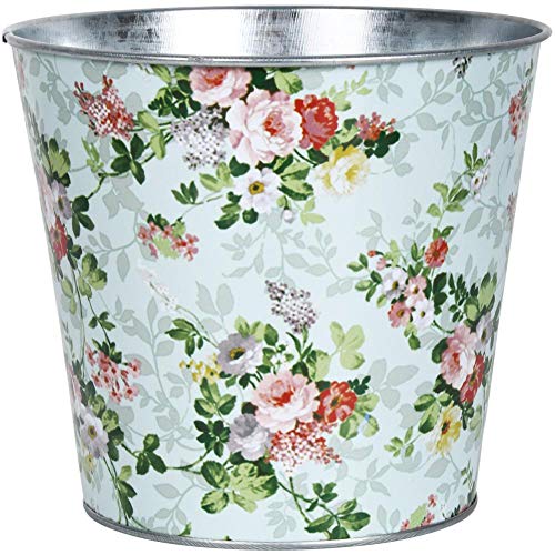 Esschert Design RD46 Rose Print Flower Pot, Multicolor