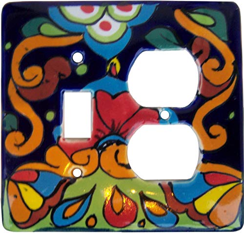 Fine Craft Imports Rainbow Talavera Toggle-Outlet Switch Plate