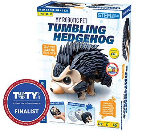 Thames & Kosmos Store My Robotic Pet - Tumbling Hedgehog | Build Your Own Sound Activated Tumbling, Rolling, Scurrying Pet | STEM Experiment Kit | Toy of The Year Award Finalist