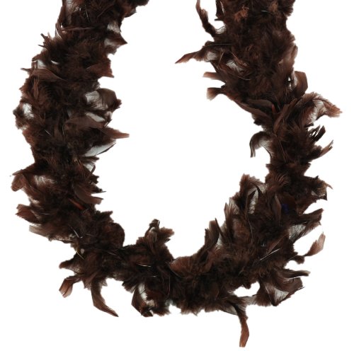 Midwest Design Touch of Nature 36gm Feather Turkey Flat Chandelle Boa for Crafting, Chocolate