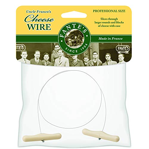 HIC Fante's Wire Cheese Slicer, Made in France, Stainless Steel, The Italian Market Original Since 1906, 31-Inches