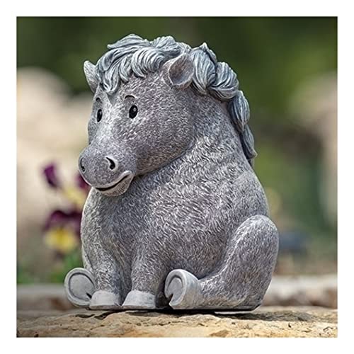 Roman Pudgy Pals Pony Garden Statue, 8.5-inch Height, Outdoor Decoration