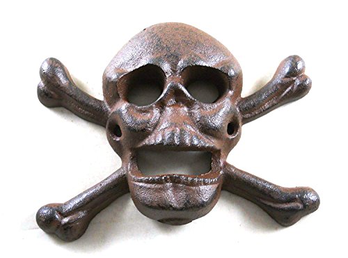 Moby Dick Specialties Cast Iron Wall Mounted Skull & Crossbones Bottle Opener