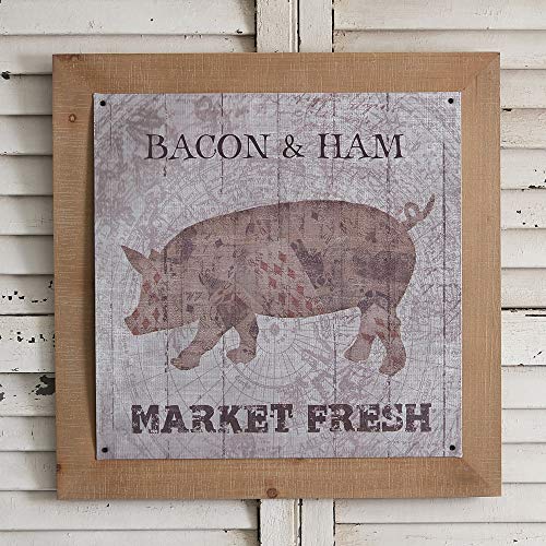 CTW 530415 Vintage Meat Market Wall Art, 19.75-inch Square