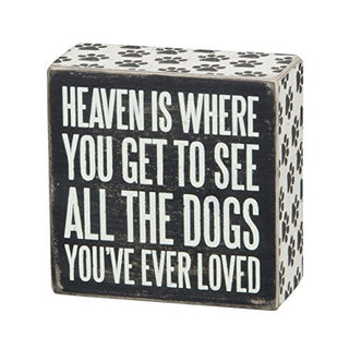 Primitives by Kathy Box Sign 4-Inch by 4-Inch All The Dogs