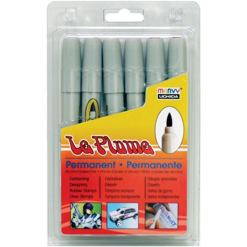 UCHIDA Marvy Le Plume Alcohol Based Permanent Marker Set, Purple