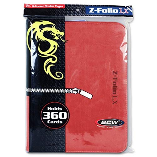 BCW Store Binder: Zipper Folio 9pkt: LX RD