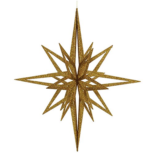 Vickerman 32" Gold Iridescent 3D Glitter Star