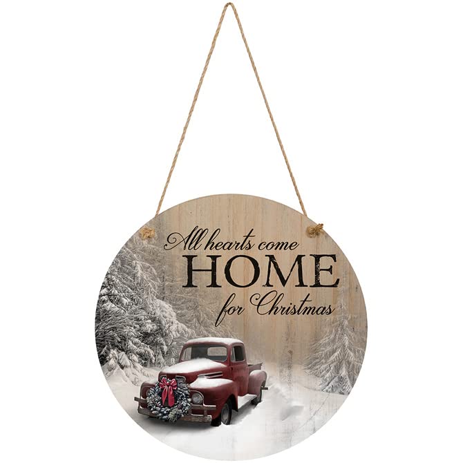 Carson Home Accents Hearts Come Home For Christmas Wall Decor, 14-inch Diameter