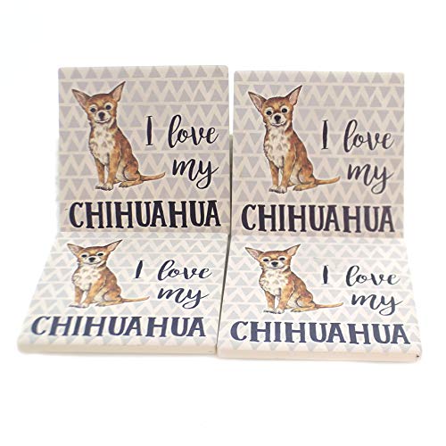 Carson Chihuahua Square House Coaster Set