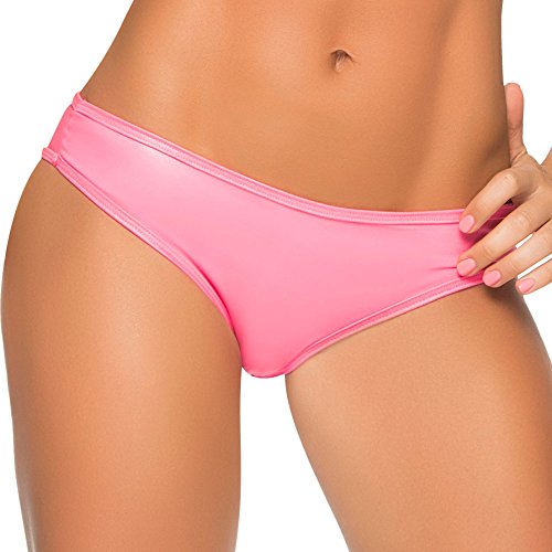 Mapalé Espiral Women's Wet Look Scrunch Back Bikini Panty Wet Pink Small/Medium