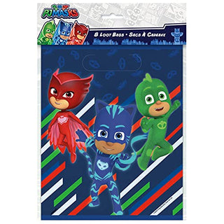 Unique Industries Unique 30382105 PJ Masks Birthday Party Loot Bags - 8 Count