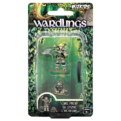 WizKids Store FanHeads Wardlings Rpg Figures, Girl Druid and Stone Creature