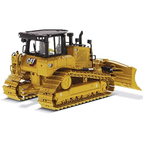 Diecast Masters CAT Caterpillar D6 XE LGP Track Type Tractor Dozer with VPAT Blade and Operator High Line Series 1/50 Diecast Model 85554