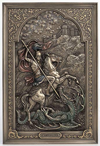 Unicorn Studio Veronese Design Saint George Dragon Slayer Wall Plaque