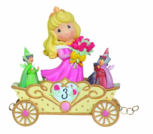 Precious Moments, Disney Showcase Collection, Now You're Three, A Beauty You'll Always And Forever Be, Disney Birthday Parade, Age 3, Resin Figurine, 104405