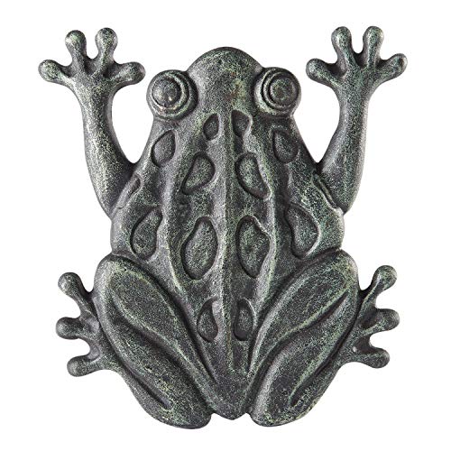 Upper Deck Cast Iron Round Frog Stepping Stone Stones Home Decor Garden Art Wall