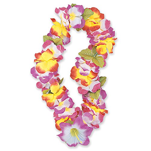Unique Industries 40" Fabric Rainbow Lily Flower Lei