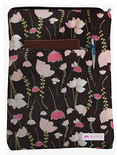 Shelftify Poppy Flower Book Sleeve - Book Cover for Hardcover and Paperback - Book Lover Gift - Notebooks and Pens Not Included