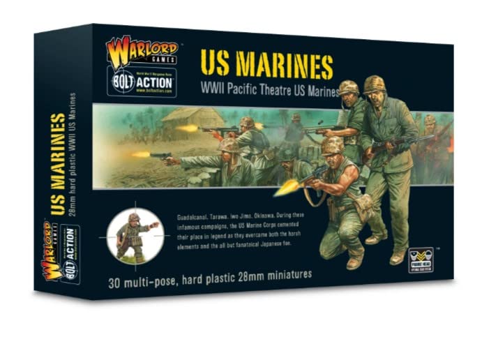 Warlord Games Blot Action US Marines Pacific Theater 1:56 WWII Military Wargaming Figures Plastic Model Kit