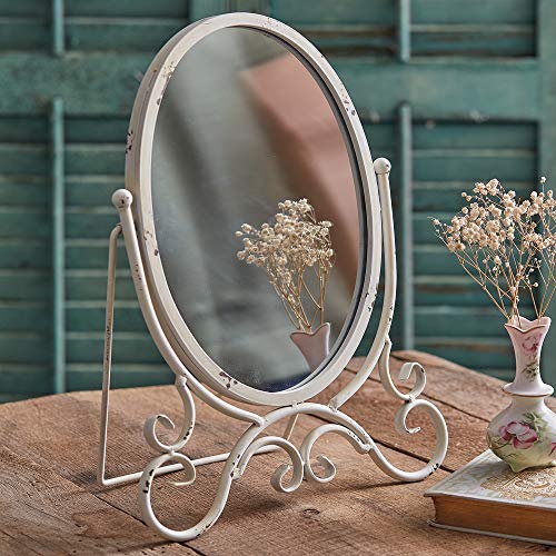CTW Home Collection 790139 Kinsley Oval Tabletop Mirror, 15-inch Height