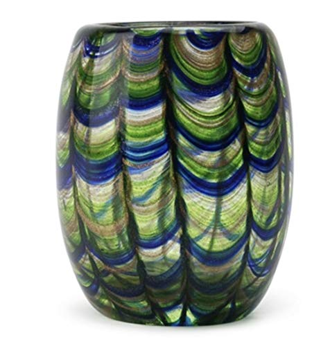 Dynasty Gallery 4" Art Glass Glisten + Glass Votive Candle Holder (Scalloped Adventurtine)