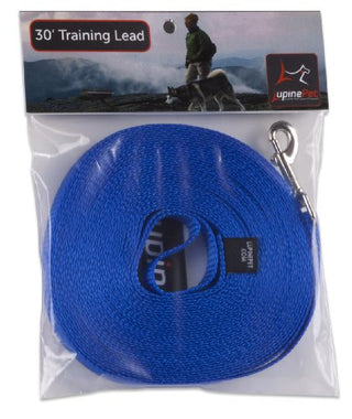 Lupine Pet Basics 1/2" Blue 30-foot Extra-Long Training Lead/Leash for Small Pets