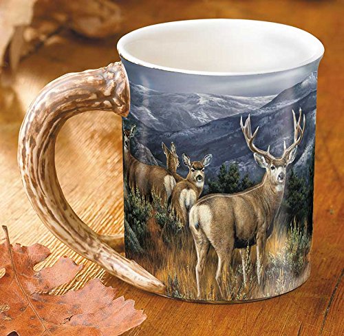 Wild Wings(WI) Mule Deer Sculpted Mug by Rosemary Millette