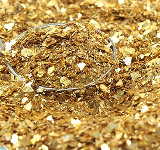 Meyer Imports Crushed Glass Glitter for Arts and Crafts | Broken Glass Gold Fusion German Glitter for Resin Craft Art / Tumblers / Nail Art / DIY Jewellery Making Decoration - 1 oz
