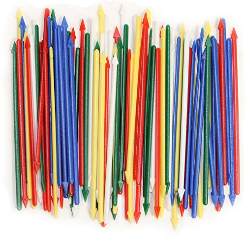 Chef Craft Summer Party Spears 3.25" Cocktail Drink Picks, Multi-Color, 100 Pack