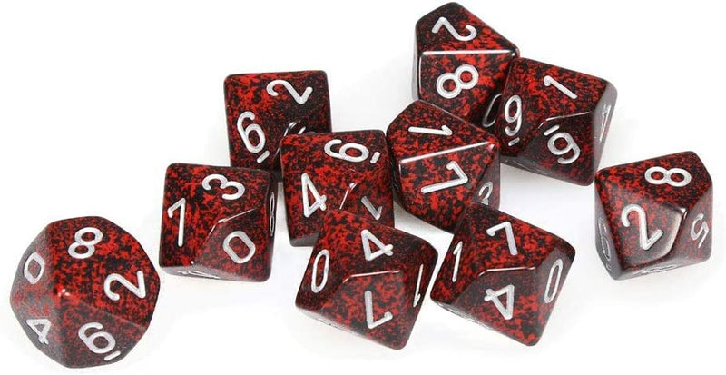 Chessex Speckled Silver Volcano D10 Dice Set (10)