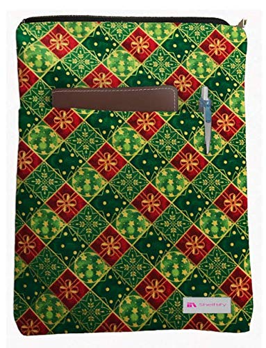 Shelftify Christmas Book Sleeve - Book Cover for Hardcover and Paperback - Book Lover Gift - Notebooks and Pens Not Included