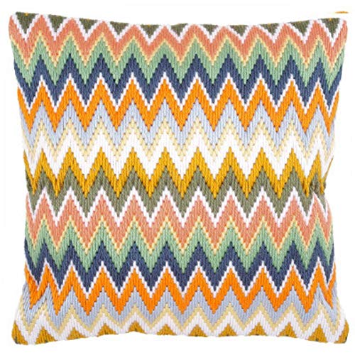 Vervaco Long Stitch Cushion: Zigzag