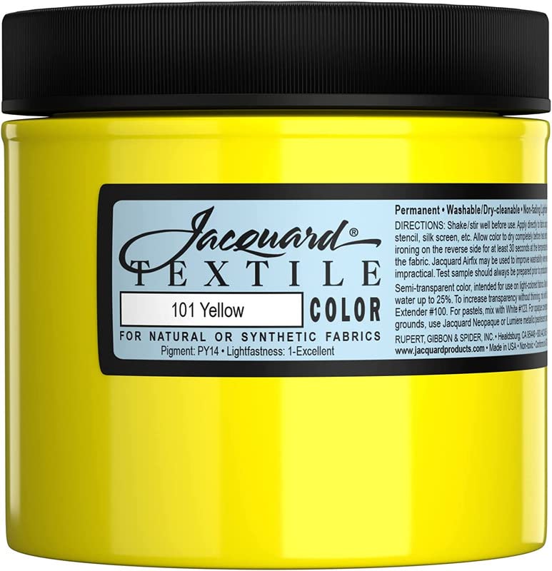 Jacquard Textile Paint 8 Oz Yellow