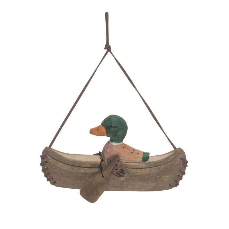 Beachcombers 6 inches Wood Duck in Rowboat Ornament