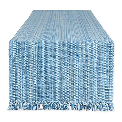 DII Design Variegated Tabletop Collection, Table Runner, 13x108, Light Blue