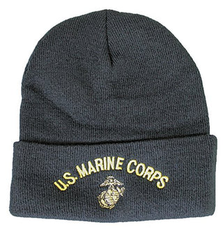 Eagle Crest U.S. Marine Corps Knit Cap (Watch Cap), Black, OS