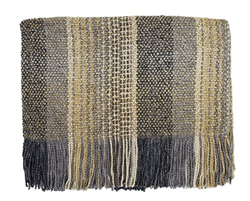 Bedford Cottage Kennebunk Collections Dover Throw, 48" x 72", Platinum
