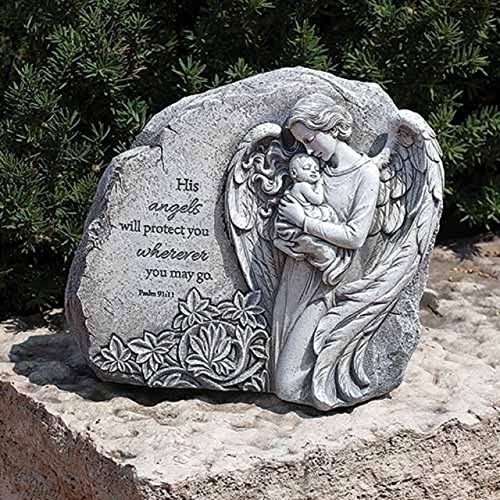 Roman 10.5" Angel with Baby Outdoor Garden Statue