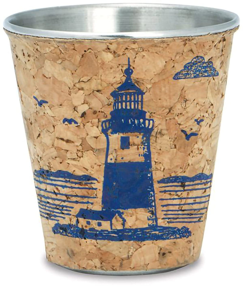 Cape Shore Cork Shot Glass Lighthouse Ideal for Coffee Espresso Tea Parties Housewarming, 3 OZ