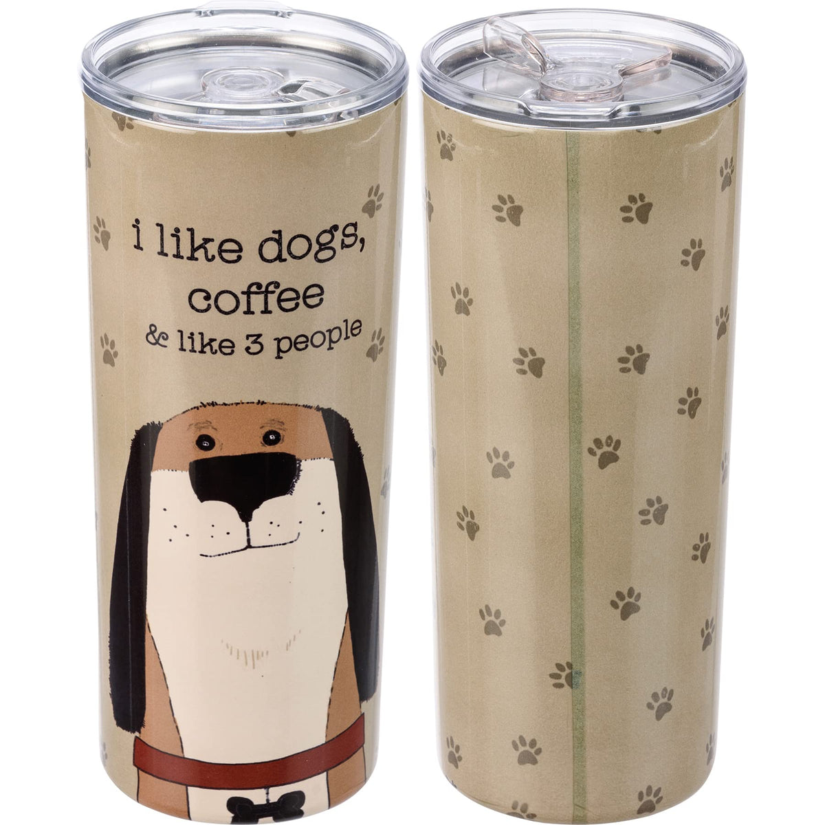 Primitives by Kathy I Like Dogs, Coffee And Maybe 3 People Coffee Tumbler