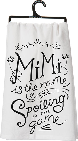 Primitives by Kathy LOL Made You Smile Dish Towel, 28" x 28", Mimi is The Name