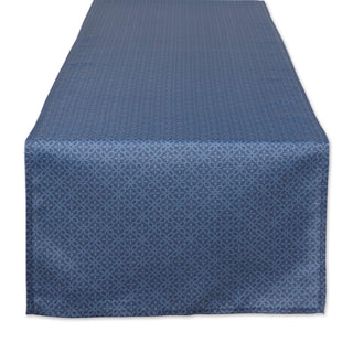 DII Outdoor Tabletop Collection Tonal Lattice, Table Runner, 14x72, French Blue