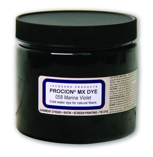 Jacquard Procion Mx Dye - Undisputed King of Tie Dye Powder - Marine Violet - 8oz Net Wt - Cold Water Fiber Reactive Dye Made in USA