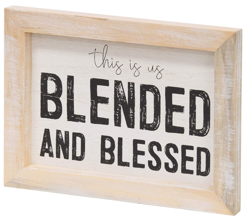 Col House Designs G34901 This is Us, Blended and Blessed Framed Sign - Sign for Tabletop or Wall Decor - Family Wall Decor - Home Decor Signs