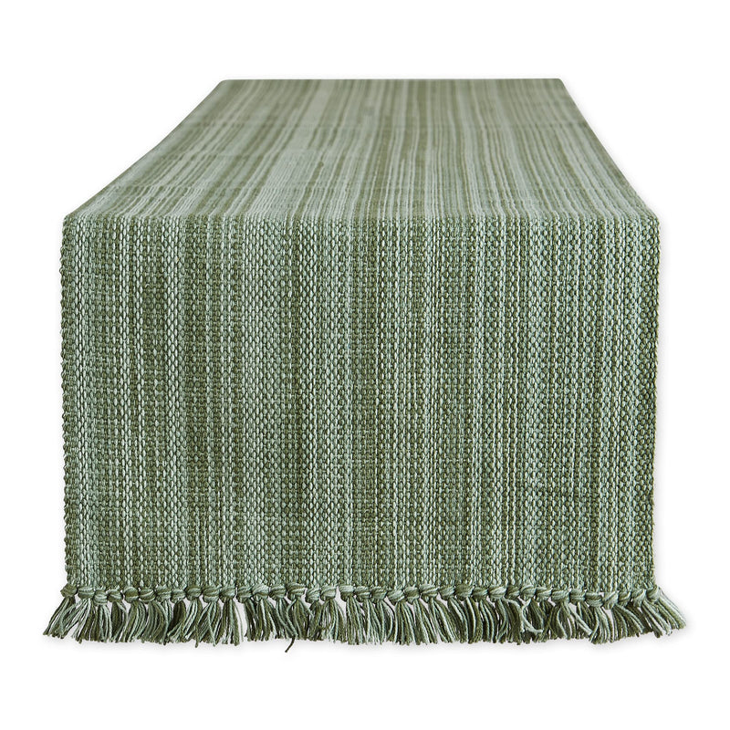 DII Variegated Tabletop Collection, Table Runner, 13x108, Artichoke Green